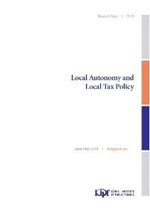 15-03 Local Autonomy and Local Tax Policy